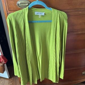 Kasper Women's Vibrant Lime Cardigan